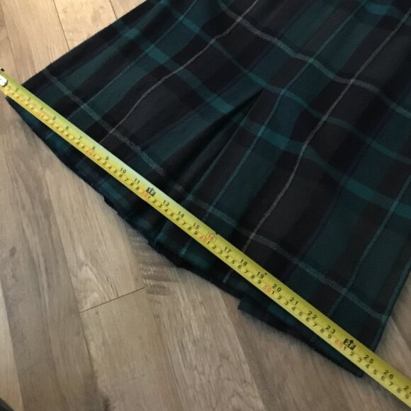Vintage Gerry Weber Plaid Pleated Wool Skirt 27W - Picture 8 of 12